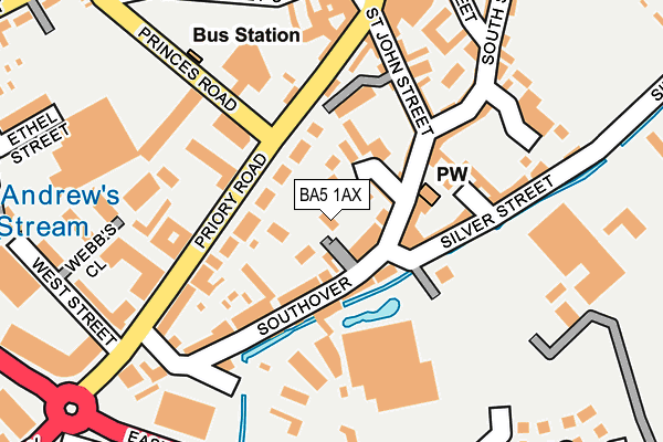 BA5 1AX map - OS OpenMap – Local (Ordnance Survey)