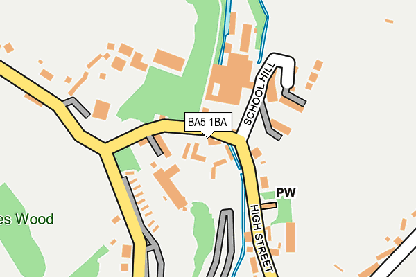 BA5 1BA map - OS OpenMap – Local (Ordnance Survey)
