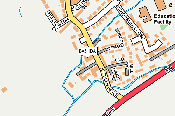 BA5 1DA map - OS OpenMap – Local (Ordnance Survey)
