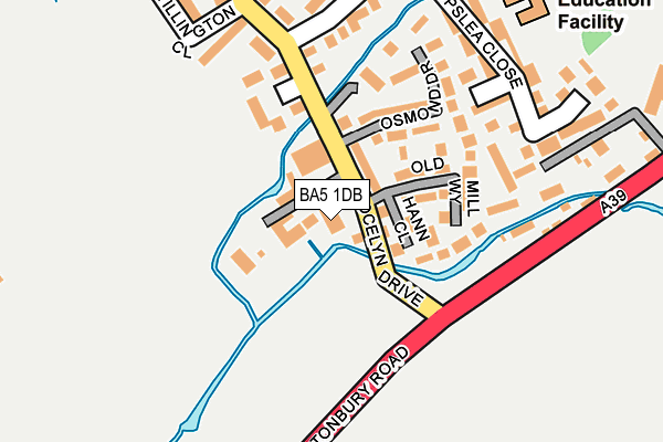 BA5 1DB map - OS OpenMap – Local (Ordnance Survey)