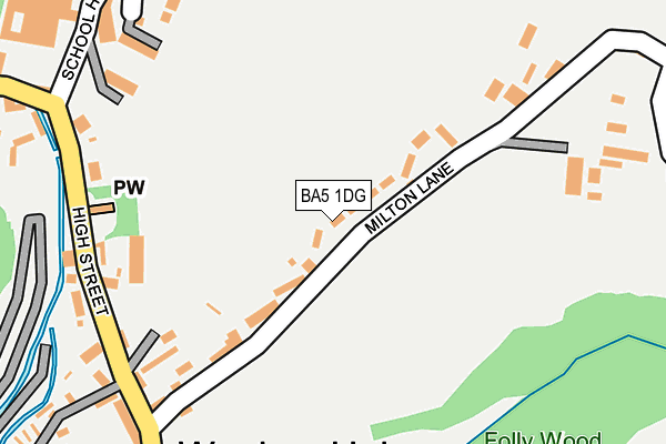 BA5 1DG map - OS OpenMap – Local (Ordnance Survey)
