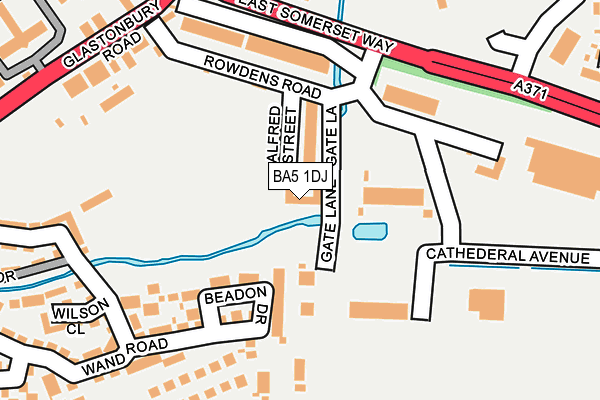 BA5 1DJ map - OS OpenMap – Local (Ordnance Survey)