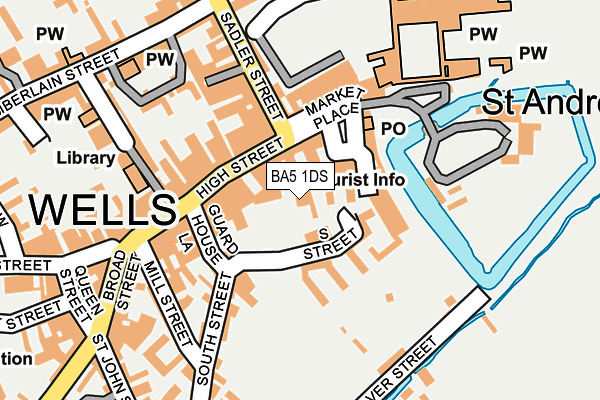 BA5 1DS map - OS OpenMap – Local (Ordnance Survey)