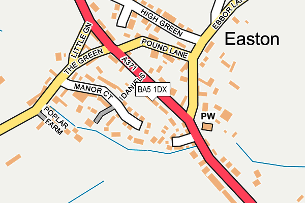 BA5 1DX map - OS OpenMap – Local (Ordnance Survey)