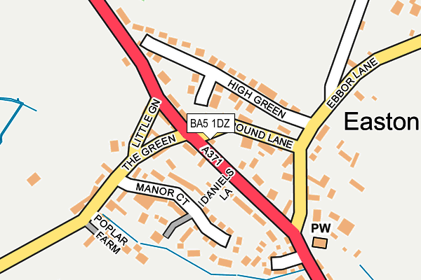 BA5 1DZ map - OS OpenMap – Local (Ordnance Survey)