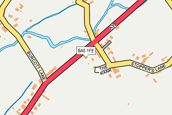 BA5 1FE map - OS OpenMap – Local (Ordnance Survey)