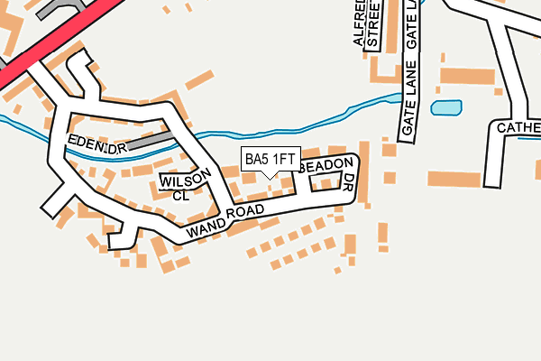 BA5 1FT map - OS OpenMap – Local (Ordnance Survey)