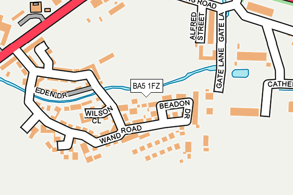 BA5 1FZ map - OS OpenMap – Local (Ordnance Survey)