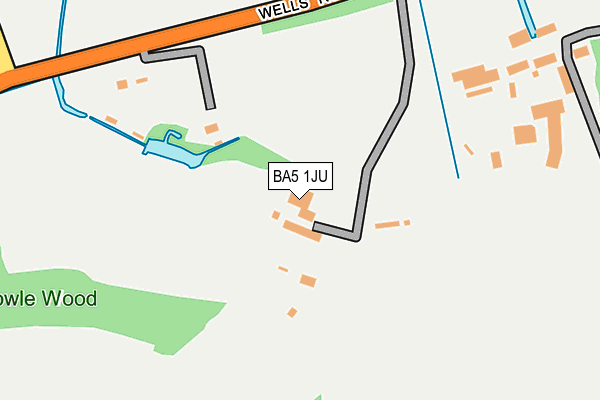 BA5 1JU map - OS OpenMap – Local (Ordnance Survey)