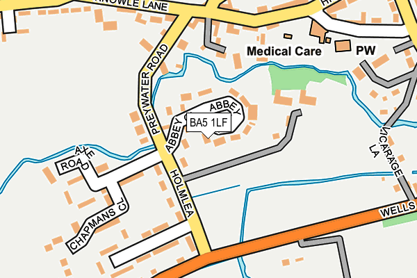 BA5 1LF map - OS OpenMap – Local (Ordnance Survey)