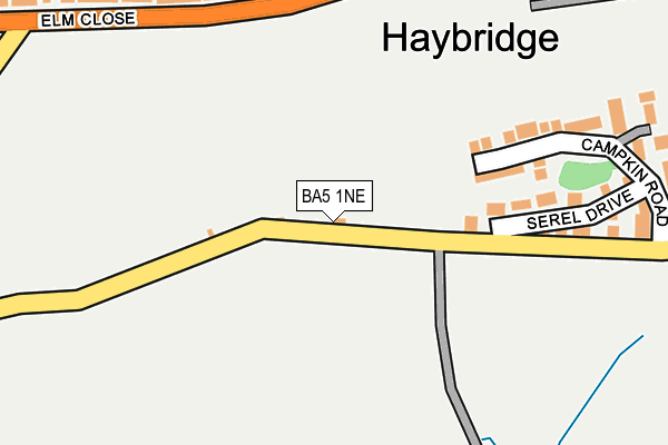 BA5 1NE map - OS OpenMap – Local (Ordnance Survey)