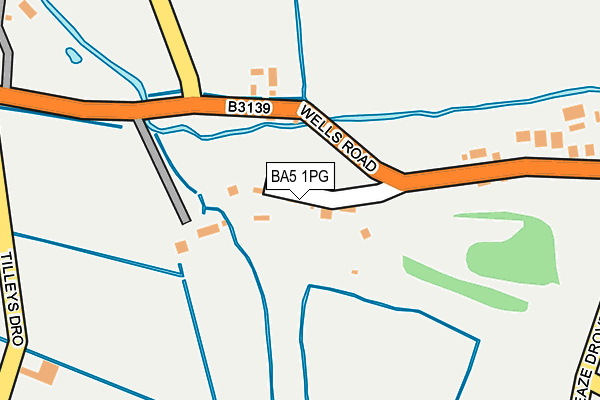 BA5 1PG map - OS OpenMap – Local (Ordnance Survey)