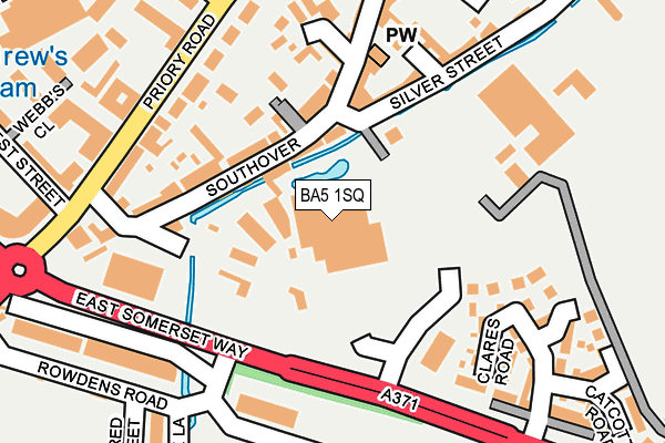 BA5 1SQ map - OS OpenMap – Local (Ordnance Survey)