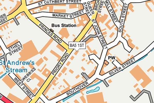 BA5 1ST map - OS OpenMap – Local (Ordnance Survey)