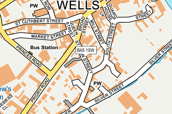 BA5 1SW map - OS OpenMap – Local (Ordnance Survey)