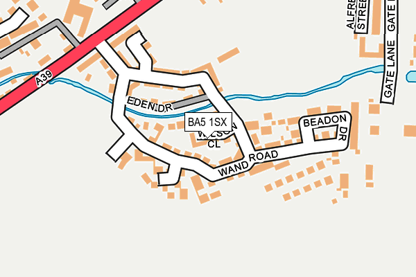 BA5 1SX map - OS OpenMap – Local (Ordnance Survey)