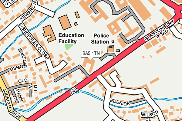 BA5 1TN map - OS OpenMap – Local (Ordnance Survey)