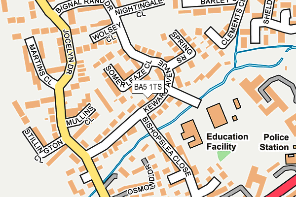 BA5 1TS map - OS OpenMap – Local (Ordnance Survey)