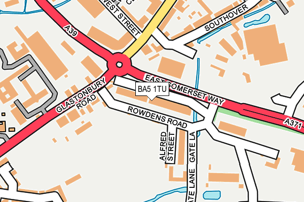 BA5 1TU map - OS OpenMap – Local (Ordnance Survey)