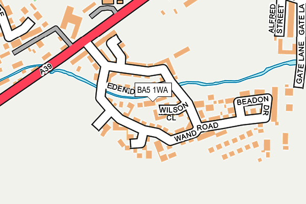 BA5 1WA map - OS OpenMap – Local (Ordnance Survey)