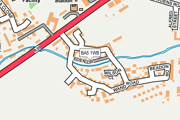 BA5 1WB map - OS OpenMap – Local (Ordnance Survey)