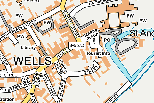 BA5 2AD map - OS OpenMap – Local (Ordnance Survey)