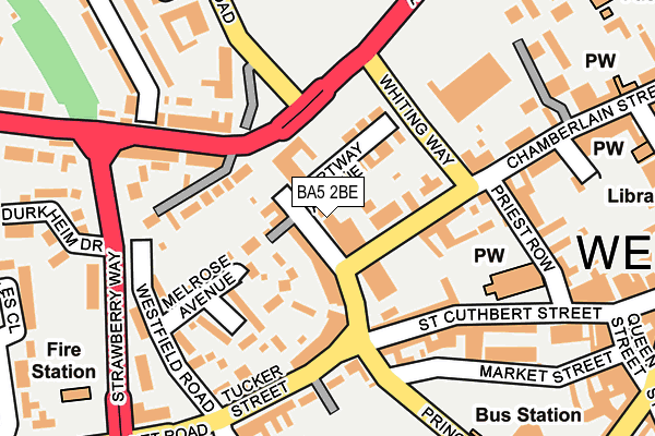 BA5 2BE map - OS OpenMap – Local (Ordnance Survey)