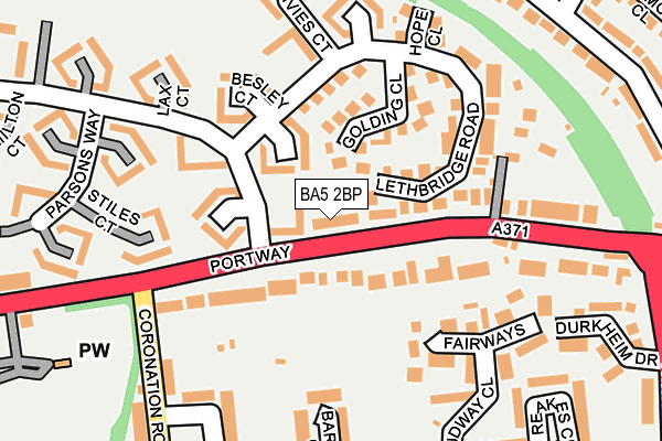 BA5 2BP map - OS OpenMap – Local (Ordnance Survey)