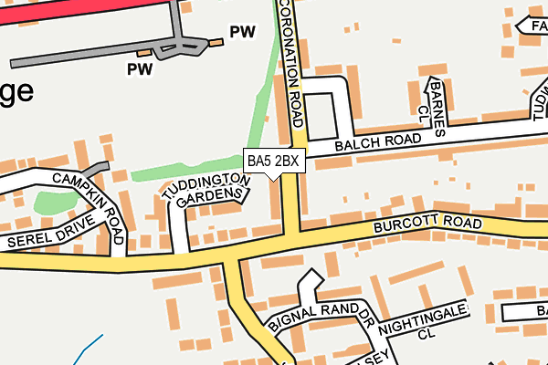 BA5 2BX map - OS OpenMap – Local (Ordnance Survey)