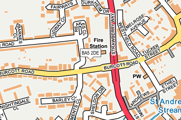 BA5 2DE map - OS OpenMap – Local (Ordnance Survey)