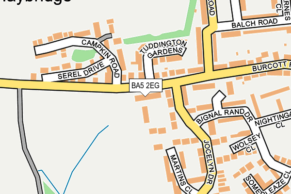 BA5 2EG map - OS OpenMap – Local (Ordnance Survey)