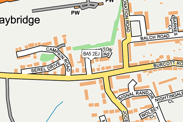 BA5 2EJ map - OS OpenMap – Local (Ordnance Survey)