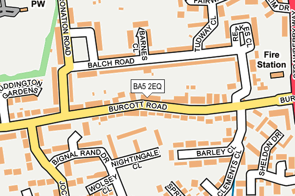 BA5 2EQ map - OS OpenMap – Local (Ordnance Survey)