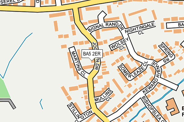 BA5 2ER map - OS OpenMap – Local (Ordnance Survey)