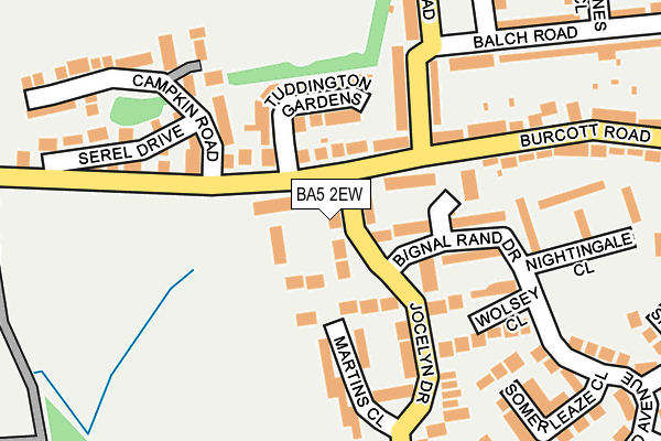 BA5 2EW map - OS OpenMap – Local (Ordnance Survey)