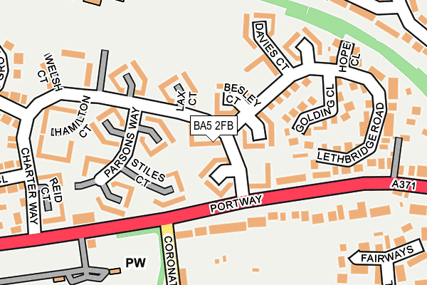 BA5 2FB map - OS OpenMap – Local (Ordnance Survey)