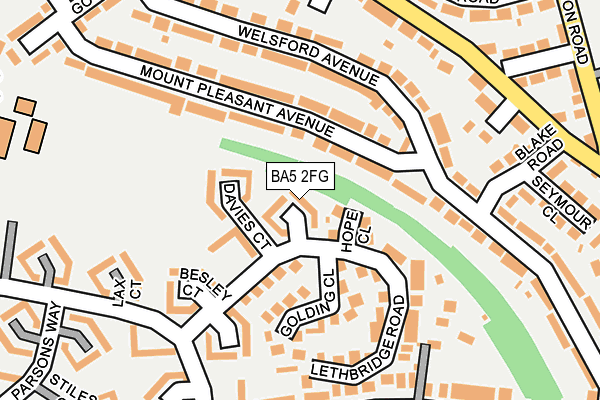 BA5 2FG map - OS OpenMap – Local (Ordnance Survey)