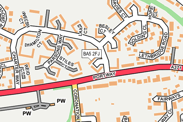 BA5 2FJ map - OS OpenMap – Local (Ordnance Survey)