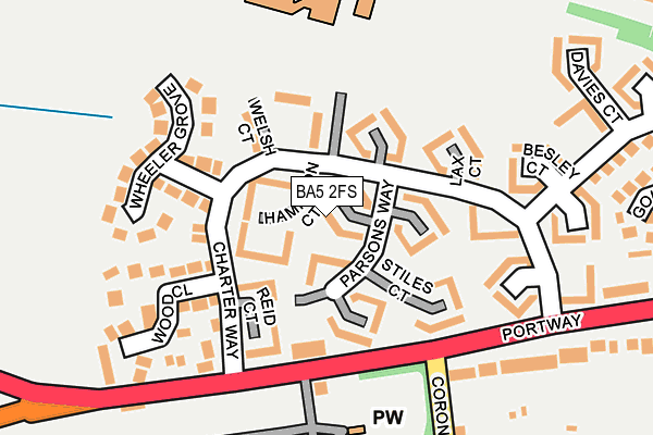 BA5 2FS map - OS OpenMap – Local (Ordnance Survey)