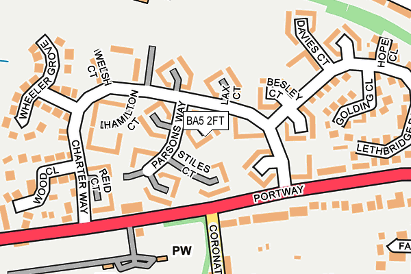 BA5 2FT map - OS OpenMap – Local (Ordnance Survey)