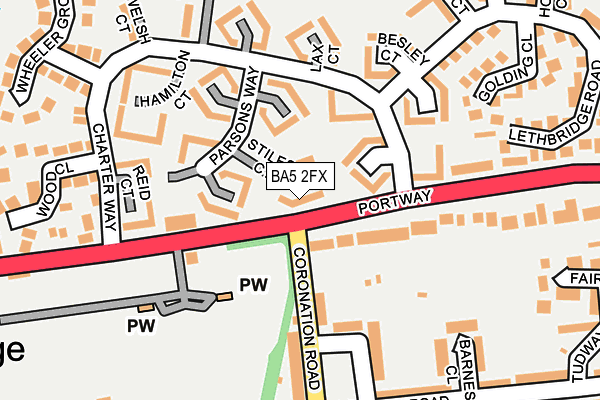 BA5 2FX map - OS OpenMap – Local (Ordnance Survey)