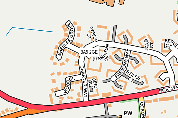 BA5 2GE map - OS OpenMap – Local (Ordnance Survey)