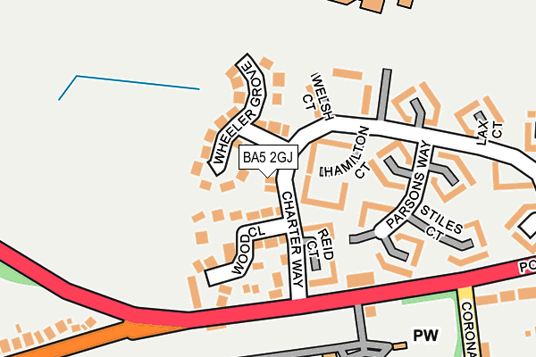 BA5 2GJ map - OS OpenMap – Local (Ordnance Survey)