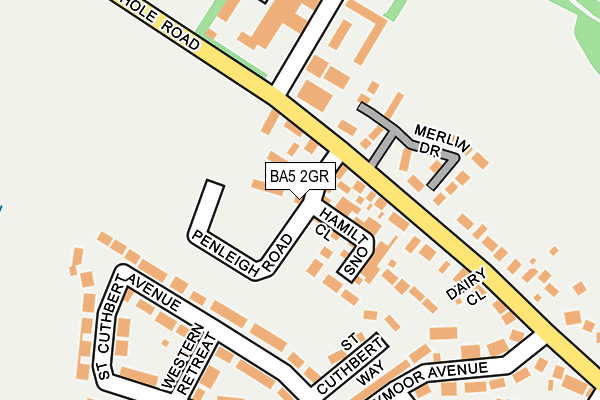 BA5 2GR map - OS OpenMap – Local (Ordnance Survey)