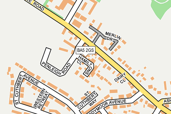 BA5 2GS map - OS OpenMap – Local (Ordnance Survey)