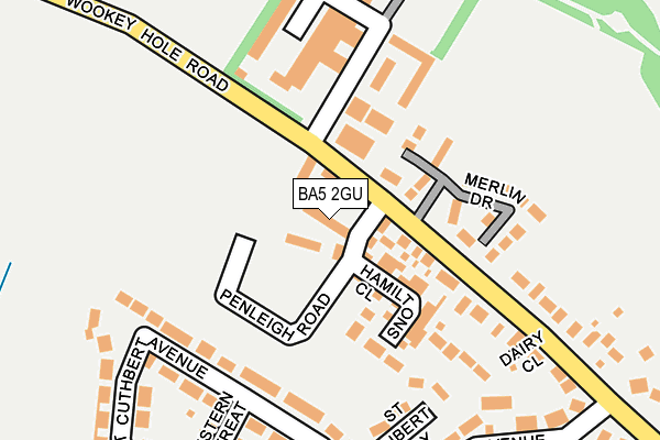 BA5 2GU map - OS OpenMap – Local (Ordnance Survey)