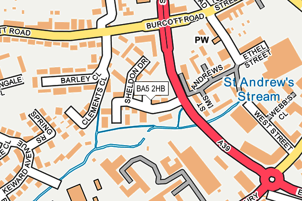 BA5 2HB map - OS OpenMap – Local (Ordnance Survey)