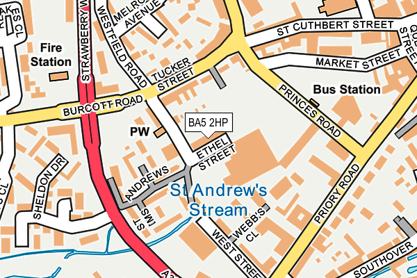 BA5 2HP map - OS OpenMap – Local (Ordnance Survey)