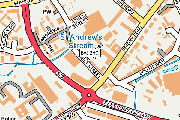 BA5 2HQ map - OS OpenMap – Local (Ordnance Survey)