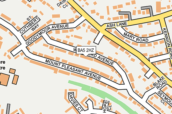 BA5 2HZ map - OS OpenMap – Local (Ordnance Survey)